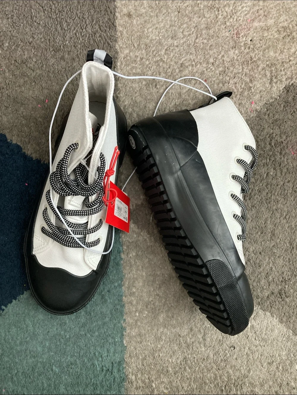 Hunter for Target White and Black Kids Rain Boots